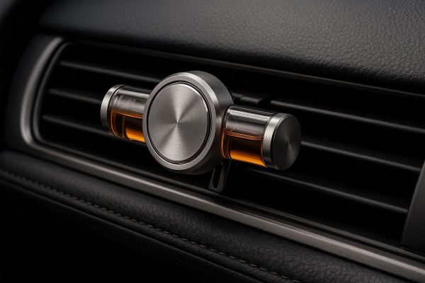 1 Luxury Aluminum Alloy Car Air Freshener Vent Clip with Long Lasting Essential Oil Fragrance for Elegant Vehicle Interior Decor
