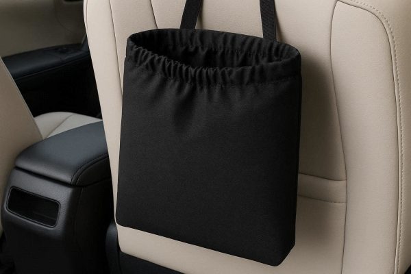 21 Minimalist Car Seat Back Trash Bag with Elastic Opening and Durable Oxford Cloth Material for Daily Commute and Office Use